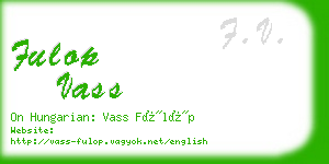 fulop vass business card